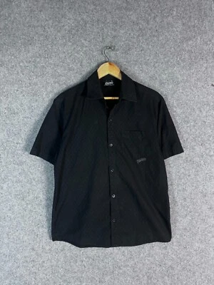 Billabong Mens Short Sleeve Button Up Shirt Size Small Black Diamond Regular Fit - image 1 of 4