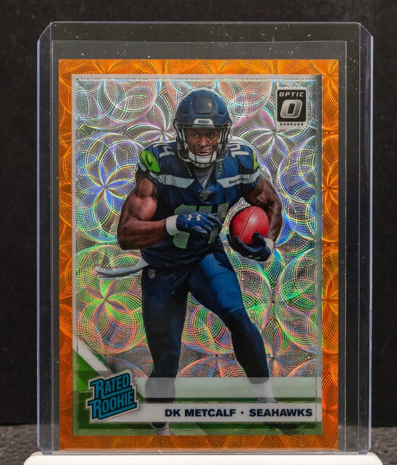 Dk Metcalf 2019 Donruss Optic 163 Rated Rookie Orange Scope Prizm RC 73/79 JW7