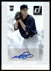 2015 Donruss Signature Series Matt Barnes Auto Boston Red Sox #4 - Picture 1 of 2