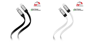 Cable plano HyperGear Flexi USB-C 6 pies certificado MFi para usar con dispositivos Apple - Imagen 1 de 20