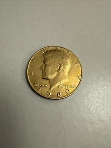 1980 S KENNEDY HALF DOLLAR - 50 CENT COIN FROM US MINT PROOF SET - DEEP SHINE - Picture 1 of 5