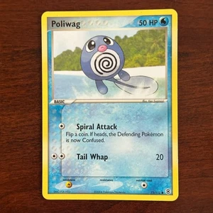 Tarjeta Pokémon Poliwag 75/112 Common EX FireRed LeafGreen - Imagen 1 de 2