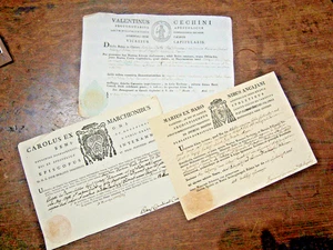 RELIGION lot de 3 diplomes religieux du 18em siecle - Picture 1 of 3