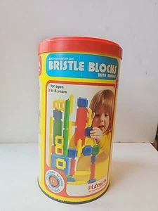 1970s Playskool 806 Bristle Blocks With Wheels deluxe Set 39 Pieces - Picture 1 of 8