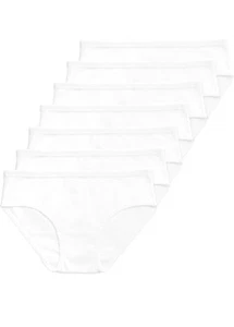 Lucky & Me 100% Girls Organic Cotton Underwear Gracie 6 Pack- Size 7/8 - White - Picture 1 of 6