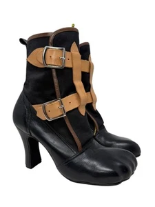 VTG VIVIENNE WESTWOOD Bondage Animal Toe Boots, Leather & Canvas. US 11/ EU 41 - Picture 1 of 8
