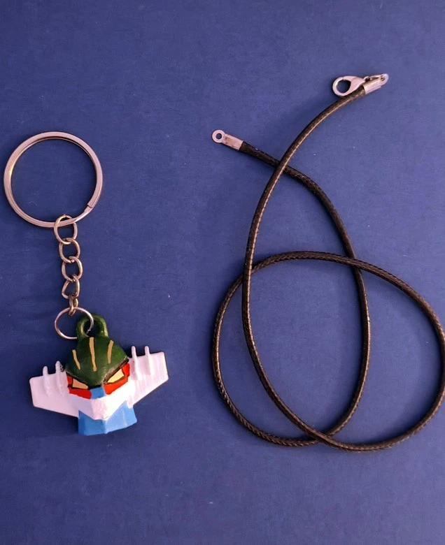 portachiavi collana jeeg robot d'acciaio plastica - Immagine 1 di 1