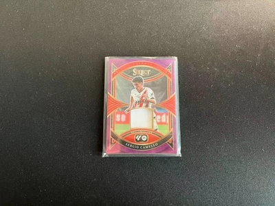 2024-25 Panini Select La Liga Select Swatches Purple #15 Sergio Camello 26/49 - Image 1 of 2
