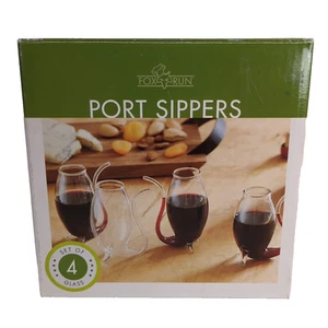 Fox Run mundgeblasene Glas Port Sippers 4er Set - 4 Stück Klarglas - Bild 1 von 10