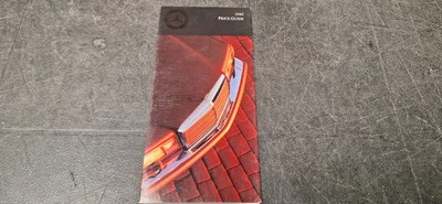 1986 mercedes  owners price guide card sales brochure original 560sl 560sec 190e - Image 1 of 4