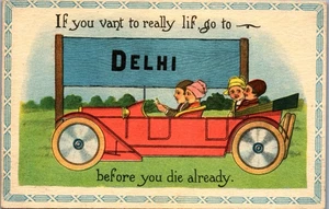 Postal de Delhi, Nueva York (década de 10) Saludos desde... - Imagen 1 de 2