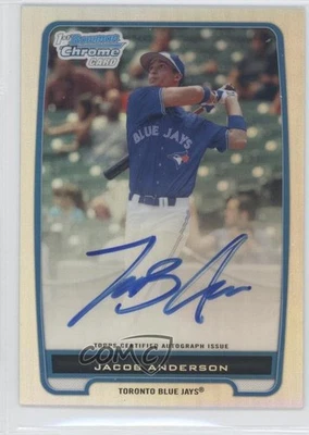 2012 Bowman Chrome Prospects Auto Refractor /500 Jacob Anderson #BCP83 Auto - Image 1 of 2
