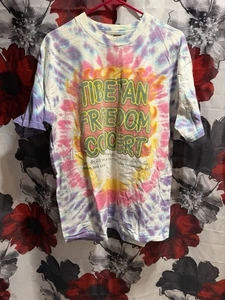 Camiseta Tie Dye Vintage 1998 Concierto Libertad Tibetana XL Beastie Boys Pearl Jam - Imagen 1 de 6