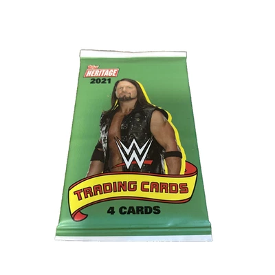 2021 Topps Heritage WWE 4 Card Trading Pack-Factory Sealed****Free Ship**** - Image 1 of 4