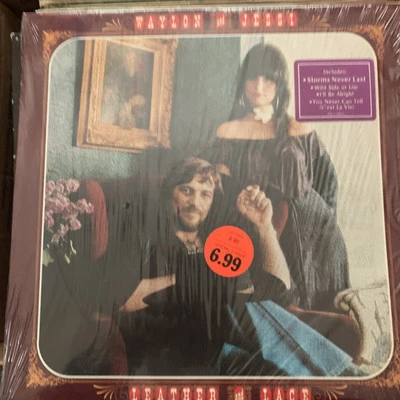 Waylon Jennings & Jessi Colter / Leather & Lace.  Vinyl LP Outlaw Country VG+ - Image 1 of 4