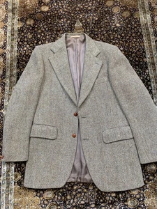 De Colección Harris Tweed Dunn & Co Espiga HBT Abrigo Deportivo Chaqueta Marrón Salvia Para Hombres 40L - Imagen 1 de 21