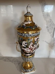 Antique Capodimonte 16” Vase with Top Limited Edition 122 /1366 - Picture 1 of 21