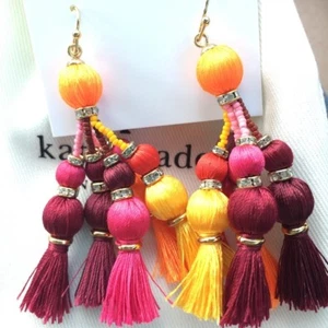 Kate Spade New York Women's Pretty Poms Tassel Statement Earrings - Multi Color - Picture 1 of 1