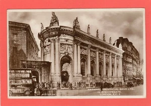 National Provincial Bank Bishopsgate London artist illustrated RP pc Ref R240 - Picture 1 of 1