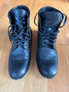 Men's Boots, Frye, Tyler Laceup, Black, 10 1/2, Gently Used, Free Shipping - Picture 1 of 10