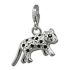 Silberdream Charm Bengal Katze Zirkonia 925 Silber Charms Anhanger Gsc550w