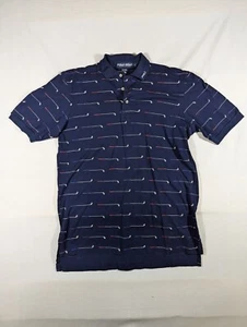 Vintage Polo Ralph Lauren Shirt Men Large Polo Golf Club Print Retro 100% Cotton - Picture 1 of 8