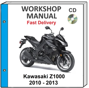 KAWASAKI Z1000 2010 2011 2012 2013 SERVICE REPAIR SHOP MANUAL CD - Picture 1 of 1