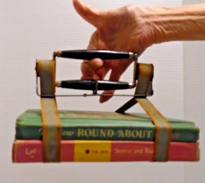 Antique Wooden Handle School Book Holder - Picture 1 of 10