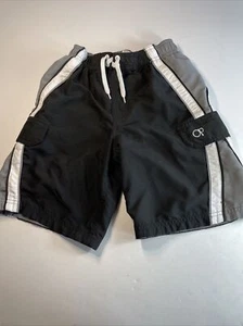 OP Swim Trunks Youth M(8) Black/Gray / White Elastic Waist With Draw String Surf - Picture 1 of 10