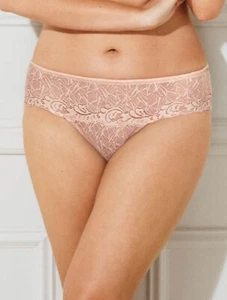 Wacoal 843295 Vivid Meeting durchsichtiges Spitzen-Bikinihöschen Rose Dust XL neu ohne Etikett - Bild 1 von 6