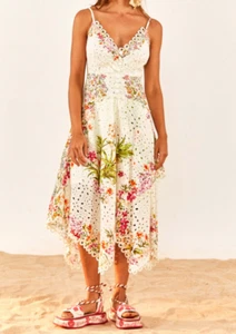farm rio dress- delicate forest scarves midi dress - new with tags, RP 330euro - Picture 1 of 8