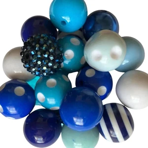 20pcs 20mm Acrylic Bubblegum Beads 2mm Hole for Beaded Pens Wristlets Keychains - Picture 1 of 3