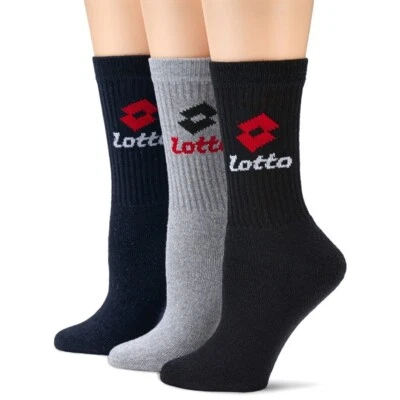 8 paia di calze da tennis LOTTO In spugna con rinforzo su punta e tallone - Immagine 1 di 3