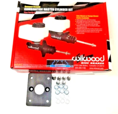 Kit de impulso de freio para Honda Acura placa adaptadora preta e cilindro mestre Wilwood - Imagem 1 de 4