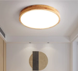 20W LED Ceiling Light Wooden Surface Mount LED Ceiling Light Modern Simple 30cm - Picture 1 of 14