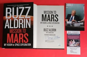 BUZZ ALDRIN SIGNIERTES BUCH ""MISSION TO MARS"" MIT FOTOPROOF UND JSA COA psa bas - Bild 1 von 2