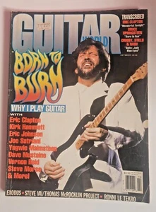 Guitar World Magazine OCTOBER 1992 Clapton Springsteen Satriani Malmsteen Hammet - Picture 1 of 3