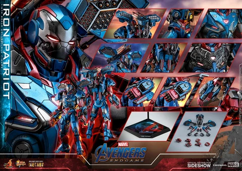 HOT TOYS MMS547D34 AVENGERS ENDGAME IRON PATRIOT 1:6 DIECAST FIGURE ~SEALED BOX~ Cover