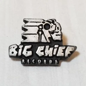 BIG CHIEF RECORDS Label Promo Lapel Pin Back Badge Button Butterfly Clasp SYNTAX - Picture 1 of 9
