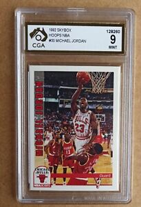 Michael Jordan Hoops 1992/93 - NBA Card #30 CGA 9 MINT not PSA