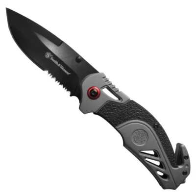 Cuchillo plegable Smith & Wesson 1100038 negro Linerlock asistido EDC carpeta de bolsillo Foto 1 de 2