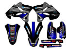 2005-2007 YZ 125 SURGE Black Senge Graphics Kit Compatible with Yamaha