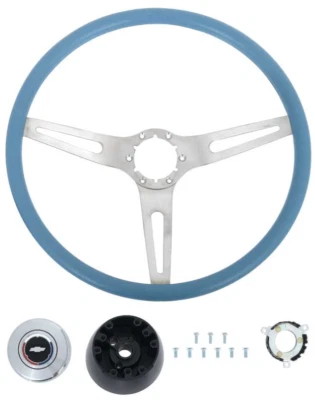 OER 15" Blue Grip Cushioned Steering Wheel Kit For 1969-1972 Chevy & GMC Trucks - Image 1 of 4