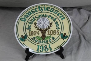 Porzellan Wandteller - Gauschiessen Schützenverband Sonneck 1984 /S150 - Bild 1 von 8