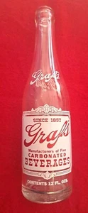 Antike Sodaglas Flasche Grafs Getränke Iowa City, IA, 20er Jahre Top Zustand - Bild 1 von 5