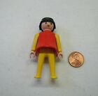PLAYMOBIL Figure MAN DAD FATHER Black Hair in Red Shirt Yellow Pants Geobra 1974