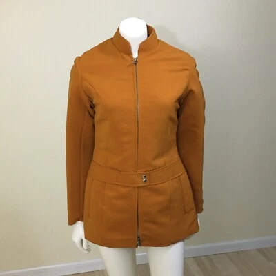 Vtg Anba of Austria Ski Jacket Women's US 10 Harvest Gold Wool Blend Full Zip - Image 1 of 4