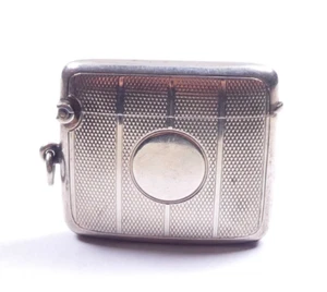 Antiguo estuche Vesta 1945 plata de ley 925 motor diseño torneado sin monograma - Imagen 1 de 10