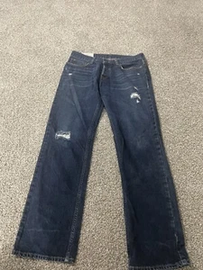 Hollister Classic Fit Straight Distressed Jeans Men’s Size 32x30 - Picture 1 of 6