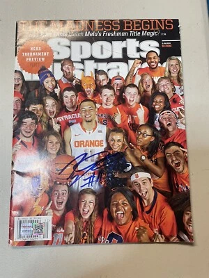 СИРАКУЗСКИЙ ОРАНЖЕВЫЙ БАСКЕТБОЛЬНЫЙ ТАЙЛЕР ЭННИС С АВТОГРАФОМ SPORTS ИЛЛЮСТРИРОВАННЫЙ MAG TRISTAR - Изображение 1 из 4